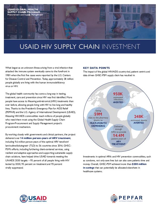 Delivering HIV/AIDS Health Commodities to Patients The Supply Chain